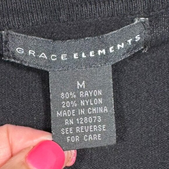 Grace Elements Cardigan Set of 3– Black, Charcoal & Blue, 3/4 Sleeve - Picture 10 of 10